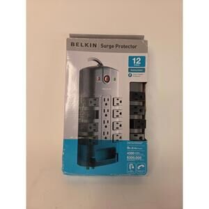 Belkin BP112230-08 8Ft Cord 12 Pivot-Outlets Surge Power Strip Protector Black
